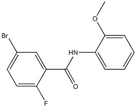 5-bromo-2-fluoro-N-(2-methoxyphenyl)benzamide Struktur