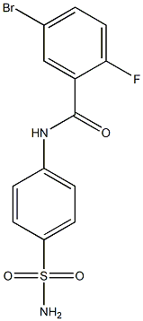 5-bromo-2-fluoro-N-(4-sulfamoylphenyl)benzamide Struktur