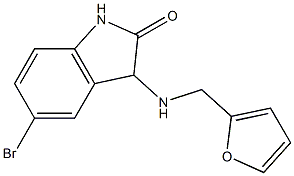 5-bromo-3-[(2-furylmethyl)amino]-1,3-dihydro-2H-indol-2-one Struktur