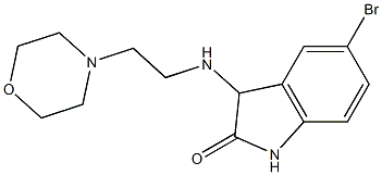 5-bromo-3-{[2-(morpholin-4-yl)ethyl]amino}-2,3-dihydro-1H-indol-2-one Struktur