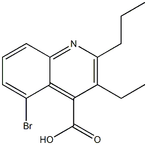 5-bromo-3-ethyl-2-propylquinoline-4-carboxylic acid Struktur