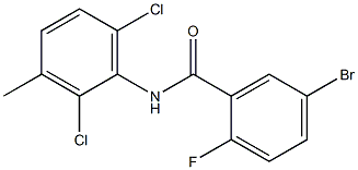 5-bromo-N-(2,6-dichloro-3-methylphenyl)-2-fluorobenzamide Struktur