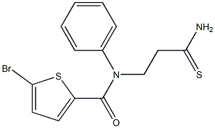 5-bromo-N-(2-carbamothioylethyl)-N-phenylthiophene-2-carboxamide Struktur