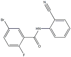 5-bromo-N-(2-cyanophenyl)-2-fluorobenzamide Struktur