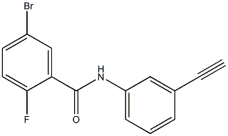 5-bromo-N-(3-ethynylphenyl)-2-fluorobenzamide Struktur