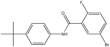 5-bromo-N-(4-tert-butylphenyl)-2-fluorobenzamide Struktur