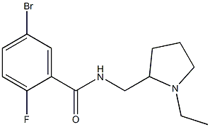 5-bromo-N-[(1-ethylpyrrolidin-2-yl)methyl]-2-fluorobenzamide Struktur