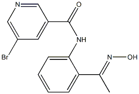 5-bromo-N-{2-[1-(hydroxyimino)ethyl]phenyl}pyridine-3-carboxamide Struktur