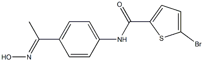 5-bromo-N-{4-[(1E)-N-hydroxyethanimidoyl]phenyl}thiophene-2-carboxamide Struktur