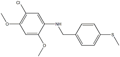 5-chloro-2,4-dimethoxy-N-{[4-(methylsulfanyl)phenyl]methyl}aniline Struktur