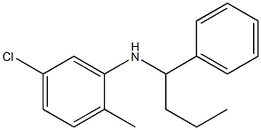 5-chloro-2-methyl-N-(1-phenylbutyl)aniline Struktur