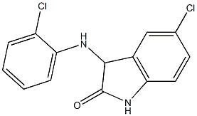 5-chloro-3-[(2-chlorophenyl)amino]-2,3-dihydro-1H-indol-2-one Struktur