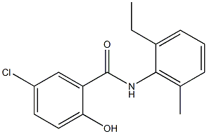 5-chloro-N-(2-ethyl-6-methylphenyl)-2-hydroxybenzamide Struktur