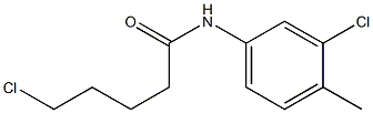 5-chloro-N-(3-chloro-4-methylphenyl)pentanamide Struktur