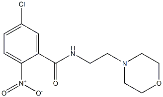 5-chloro-N-[2-(morpholin-4-yl)ethyl]-2-nitrobenzamide Struktur