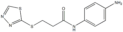 N-(4-aminophenyl)-3-(1,3,4-thiadiazol-2-ylsulfanyl)propanamide Struktur