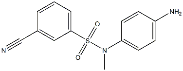 N-(4-aminophenyl)-3-cyano-N-methylbenzene-1-sulfonamide Struktur