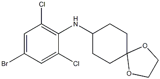 N-(4-bromo-2,6-dichlorophenyl)-1,4-dioxaspiro[4.5]decan-8-amine Struktur