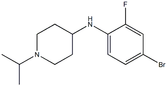 N-(4-bromo-2-fluorophenyl)-1-(propan-2-yl)piperidin-4-amine Struktur