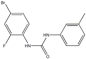 N-(4-bromo-2-fluorophenyl)-N'-(3-methylphenyl)urea Struktur