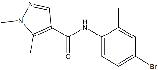 N-(4-bromo-2-methylphenyl)-1,5-dimethyl-1H-pyrazole-4-carboxamide Struktur