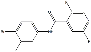 N-(4-bromo-3-methylphenyl)-2,5-difluorobenzamide Struktur