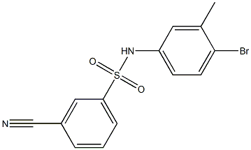 N-(4-bromo-3-methylphenyl)-3-cyanobenzene-1-sulfonamide Struktur