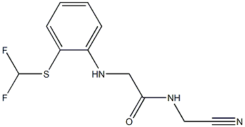 N-(cyanomethyl)-2-({2-[(difluoromethyl)sulfanyl]phenyl}amino)acetamide Struktur