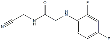 N-(cyanomethyl)-2-[(2,4-difluorophenyl)amino]acetamide Struktur