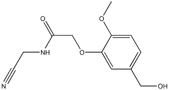 N-(cyanomethyl)-2-[5-(hydroxymethyl)-2-methoxyphenoxy]acetamide Struktur