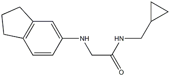 N-(cyclopropylmethyl)-2-(2,3-dihydro-1H-inden-5-ylamino)acetamide Struktur