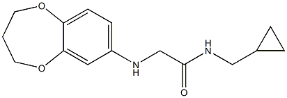 N-(cyclopropylmethyl)-2-(3,4-dihydro-2H-1,5-benzodioxepin-7-ylamino)acetamide Struktur