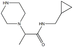 N-(cyclopropylmethyl)-2-(piperazin-1-yl)propanamide Struktur