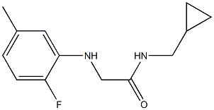 N-(cyclopropylmethyl)-2-[(2-fluoro-5-methylphenyl)amino]acetamide Struktur