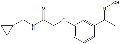 N-(cyclopropylmethyl)-2-{3-[(1E)-N-hydroxyethanimidoyl]phenoxy}acetamide Struktur