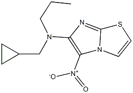 N-(cyclopropylmethyl)-5-nitro-N-propylimidazo[2,1-b][1,3]thiazol-6-amine Struktur