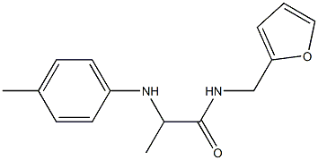 N-(furan-2-ylmethyl)-2-[(4-methylphenyl)amino]propanamide Struktur