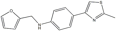 N-(furan-2-ylmethyl)-4-(2-methyl-1,3-thiazol-4-yl)aniline Struktur