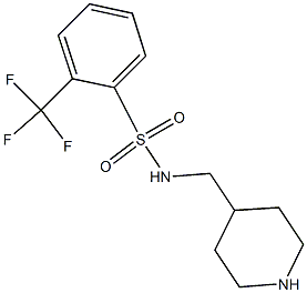 N-(piperidin-4-ylmethyl)-2-(trifluoromethyl)benzene-1-sulfonamide Struktur