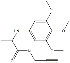 N-(prop-2-yn-1-yl)-2-[(3,4,5-trimethoxyphenyl)amino]propanamide Struktur