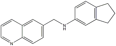 N-(quinolin-6-ylmethyl)-2,3-dihydro-1H-inden-5-amine Struktur