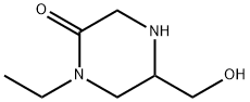 2-Piperazinone,  1-ethyl-5-(hydroxymethyl)- Struktur