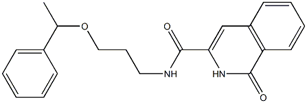 3-Isoquinolinecarboxamide,  1,2-dihydro-1-oxo-N-[3-(1-phenylethoxy)propyl]- Struktur