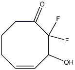 4-Cycloocten-1-one,  2,2-difluoro-3-hydroxy- Struktur