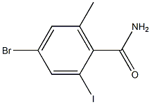 4-Bromo-2-iodo-6-methyl-benzamide Struktur