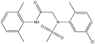 2-[5-chloro-2-methyl(methylsulfonyl)anilino]-N-(2,6-dimethylphenyl)acetamide Struktur