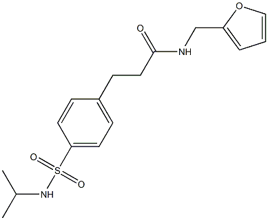 N-(2-furylmethyl)-3-{4-[(isopropylamino)sulfonyl]phenyl}propanamide Struktur