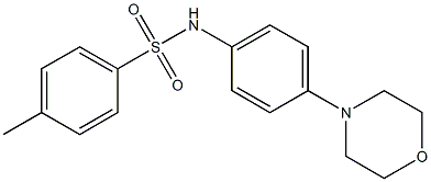 4-methyl-N-[4-(4-morpholinyl)phenyl]benzenesulfonamide Struktur