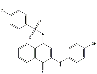 N-(3-(4-hydroxyanilino)-4-oxo-1(4H)-naphthalenylidene)-4-methoxybenzenesulfonamide Struktur