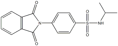 4-(1,3-dioxo-1,3-dihydro-2H-isoindol-2-yl)-N-isopropylbenzenesulfonamide Struktur